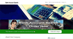 Desktop Screenshot of bankaccountsearch.com