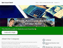 Tablet Screenshot of bankaccountsearch.com